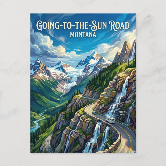 Going-to-the-Sun Road USA Postcard (Front)