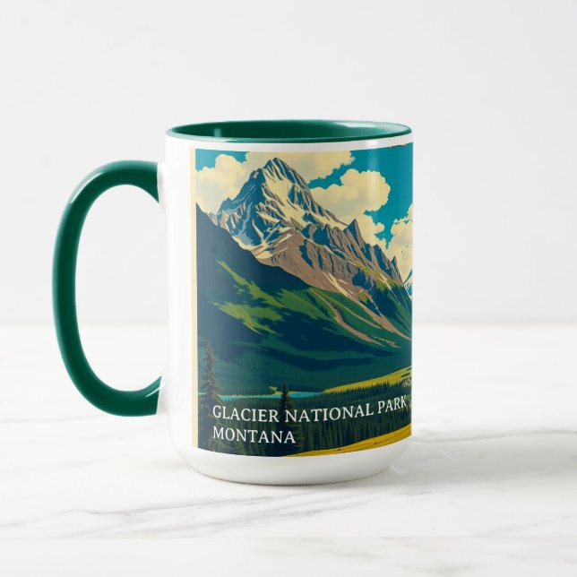 Going-to-the-Sun Road Vintage Aesthetic Mug (Left)
