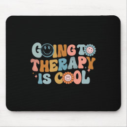 Going To The Therapy Is Cool Retro Feminist  Mouse Pad