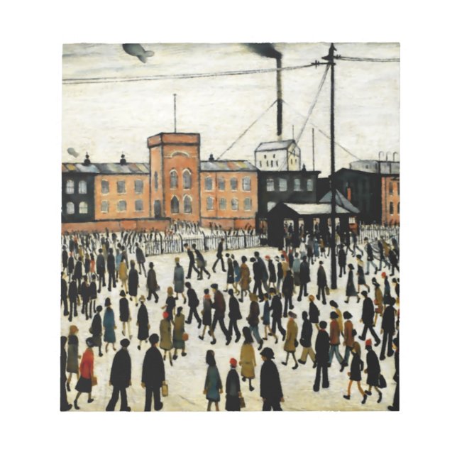 Going To Work L.S Lowry Notepad (Front)