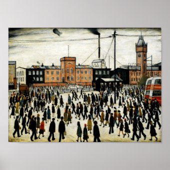 Going To Work L.S Lowry Poster | Zazzle