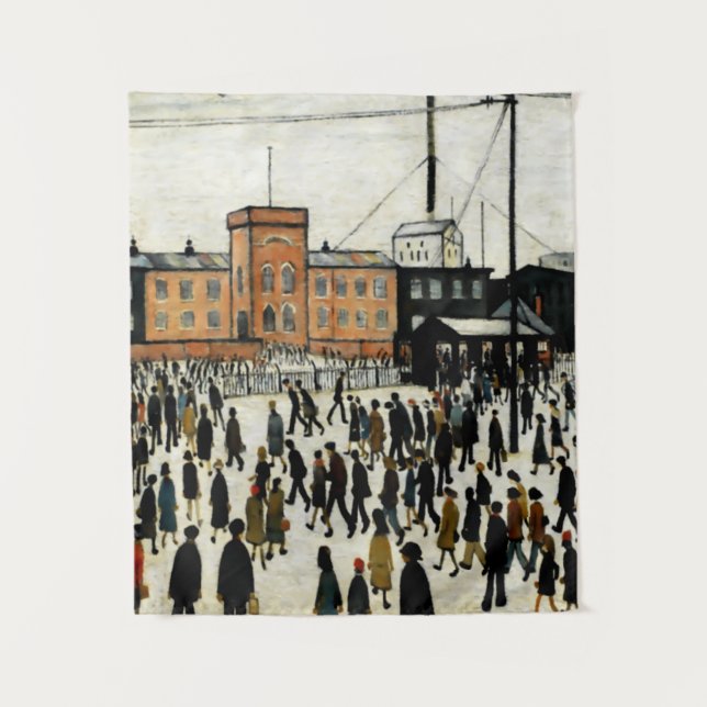 Going To Work L.S Lowry Tapestry (Front)