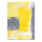'Going Up' Gray and Yellow Abstract Art Poster
