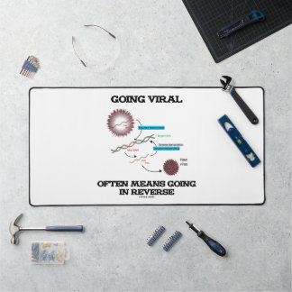 Going Viral Often Means Going In Reverse RNA Humor Desk Mat