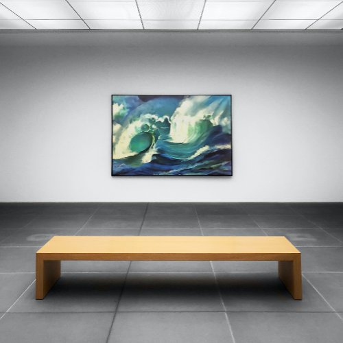Going With The Flow Crashing Ocean Waves Art Canvas Print