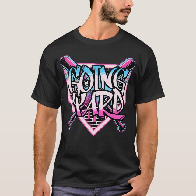 Going Yard Baseball Ice Cream T-Shirt (Front)