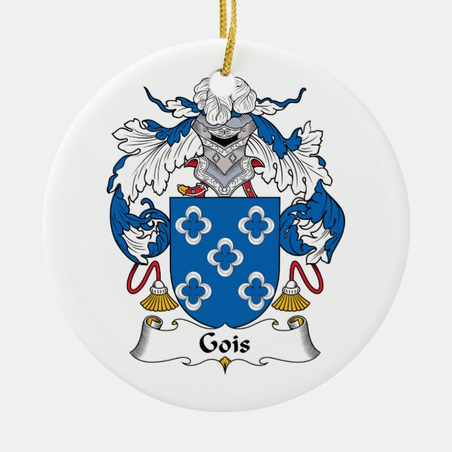 Gois Family Crest Ceramic Ornament (Front)