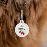 Goji Berries Pet Tag<br><div class="desc">A pet tag for your dog or cat with goji berries illustration on a white background. You can personalize it with a name and a phone number.</div>