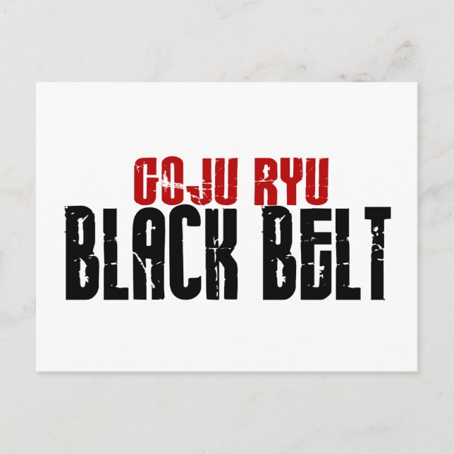 Goju Ryu Black Belt Postcard (Front)