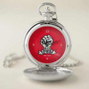 Goju Ryu Fist Logo Pocket Watch
