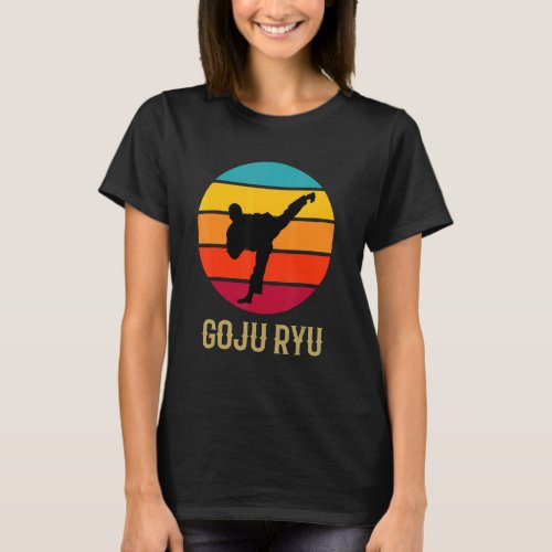 Goju Ryu Karate Hand Vintage Sunset  Martial Arts  T_Shirt