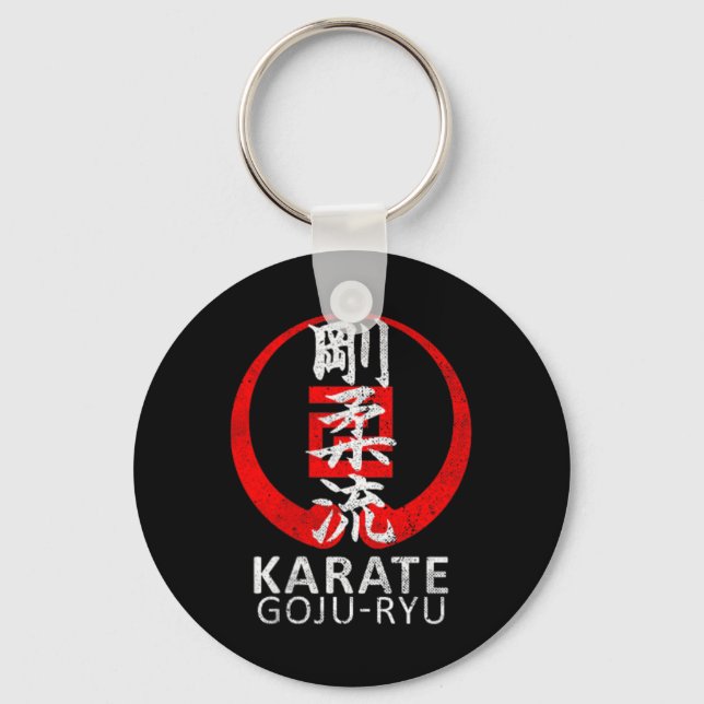 Goju Ryu Karate Symbol Kanji Japan Martial Art Vin Keychain (Front)