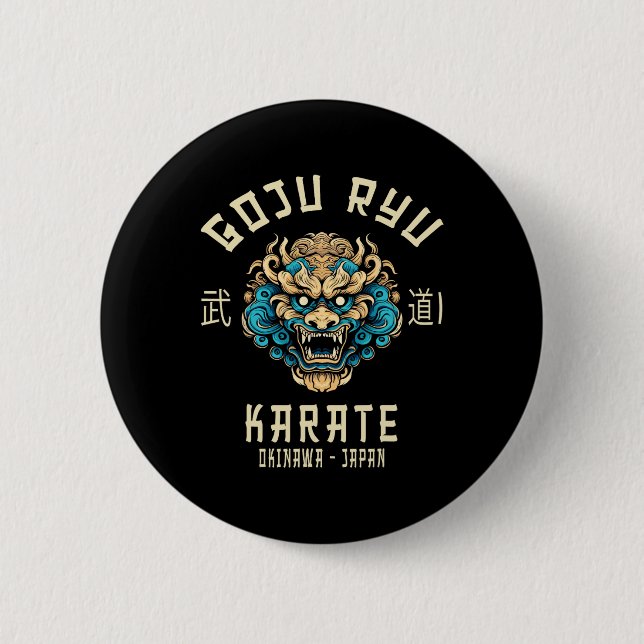 Goju Ryu Martial Arts Clothing Co. Goju Ryu Karate Button (Front)