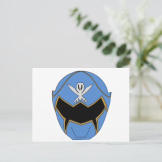 Gokai Super Mega Blue Helmet Postcard