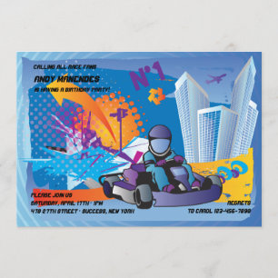 GoKart Invitations