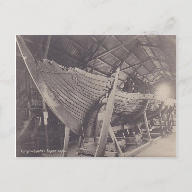 Gokstad ship, Christiania Postcard (Front)