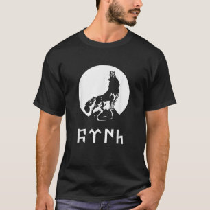 GOKTURK TSHIRT Flag with Bozkurt Grey Wolf Tee Shi