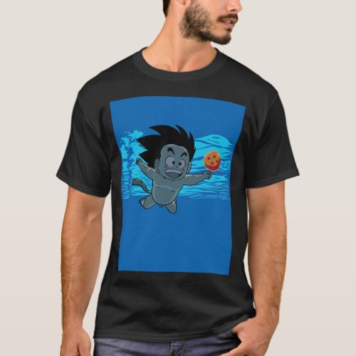 Goku and the drangon balls png T_Shirt