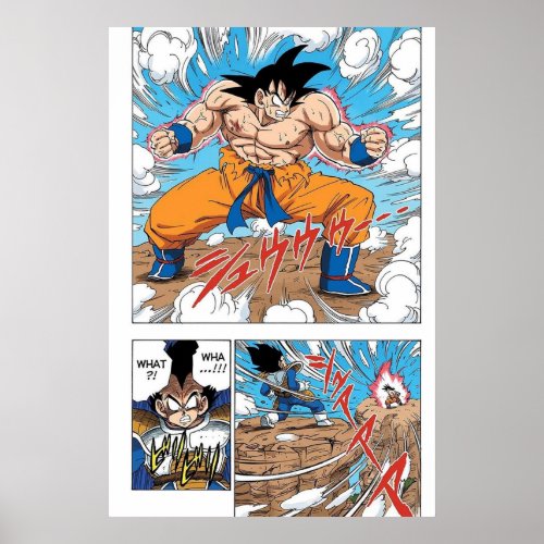 Goku charged up VS Vegeta Poster