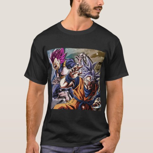Goku ultra instinct and Vegeta ultra ego 1 T_Shirt