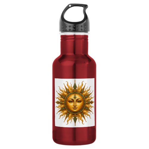 Gol Bano Collection | Persian Golden Sun Drinking  Stainless Steel Water Bottle