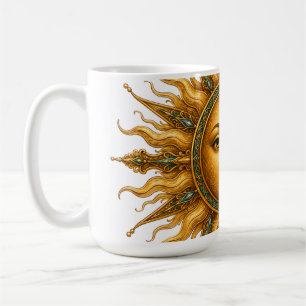 Gol Bano Collection   Persian Golden Sun Wall Cloc Coffee Mug