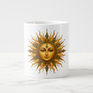 Gol Bano Collection Persian Golden Sun Wall Cloc Giant Coffee Mug