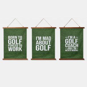 Gol Funny Quotes for Golfer  Hanging Tapestry