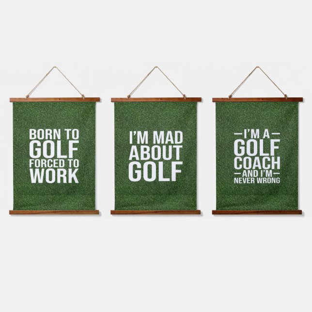 Gol Funny Quotes for Golfer  Hanging Tapestry (Triple)