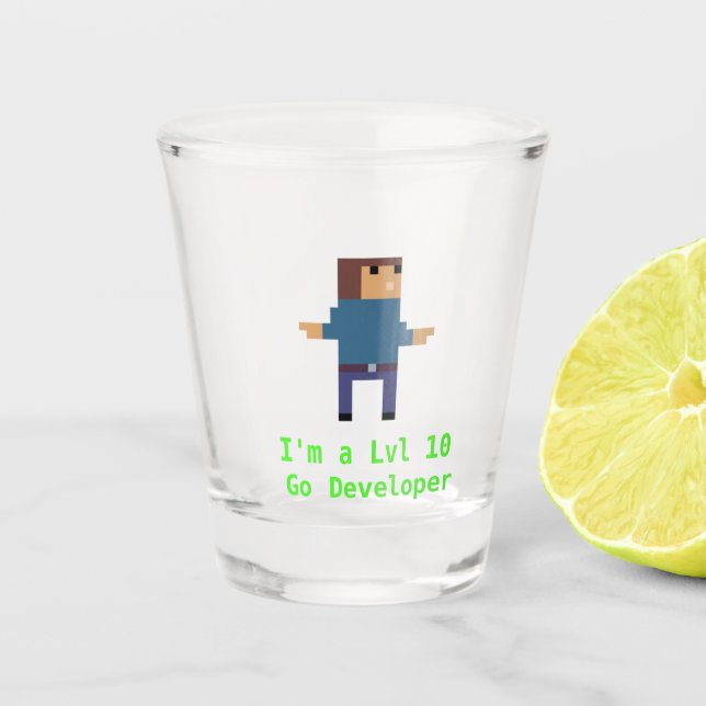 GoLang Developer Shot Glass (Front)