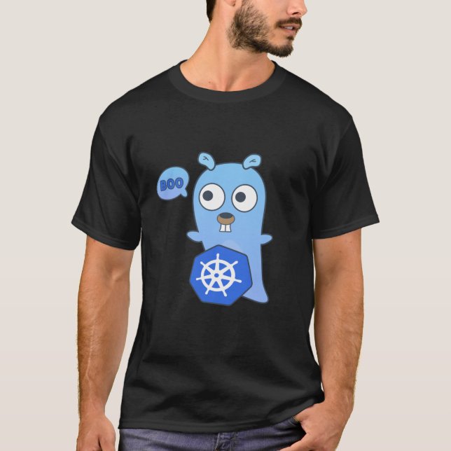 Golang gopher and Kubernetes T-Shirt (Front)