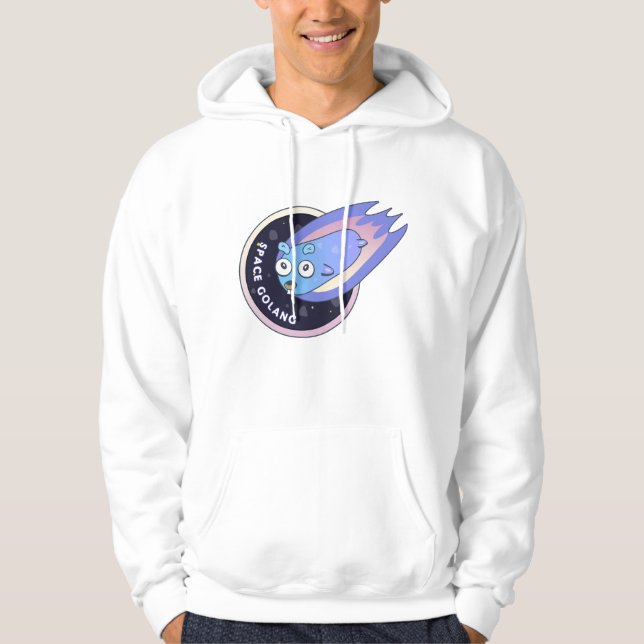 Golang gopher space comet hoodie (Front)