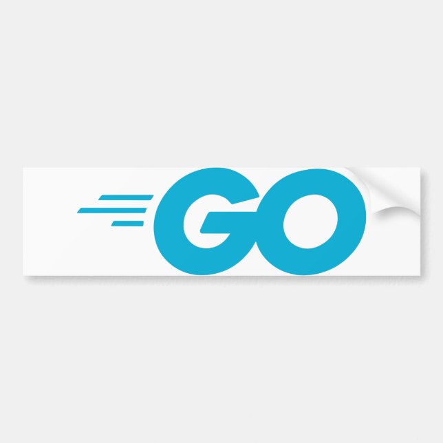Golang Logo (Go Programming Language) Bumper Sticker (Front)