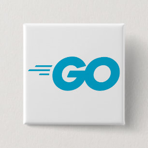Golang Logo (Go Programming Language) Button