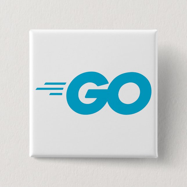 Golang Logo (Go Programming Language) Button (Front)
