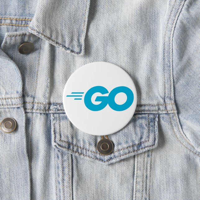 Golang Logo (Go Programming Language) Button (In Situ)
