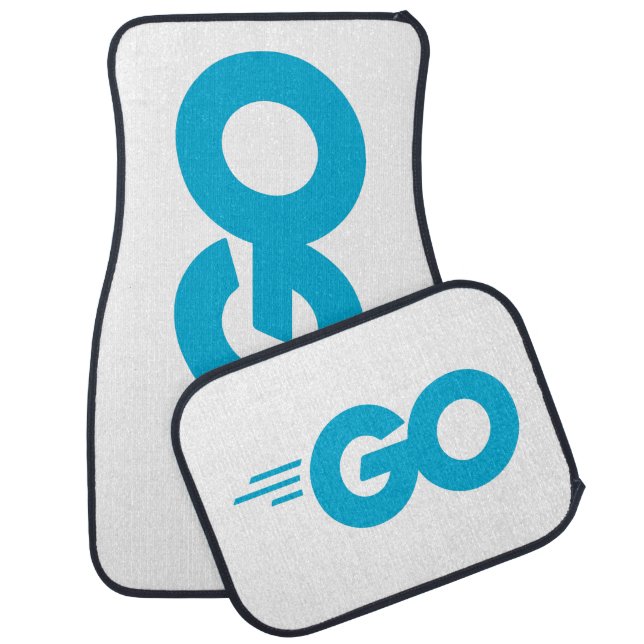 Golang Logo (Go Programming Language) Car Floor Mat (Set)