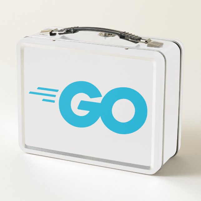 Golang Logo (Go Programming Language) Metal Lunch Box (Back)