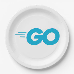 Golang Logo (Go Programming Language) Paper Plates