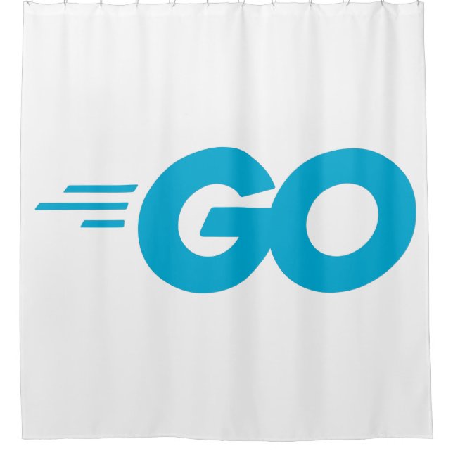 Golang Logo (Go Programming Language) Shower Curtain (Front)