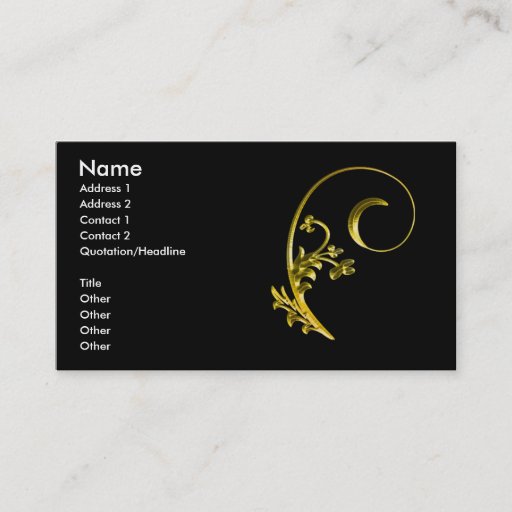 Customizable gold2 business card template