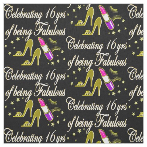 GOLD 16 & FABULOUS DIVA DESIGN FABRIC