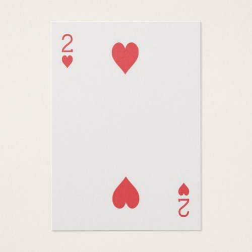 Gold 2 of hearts Las Vegas Wedding Playing Card Business Cards