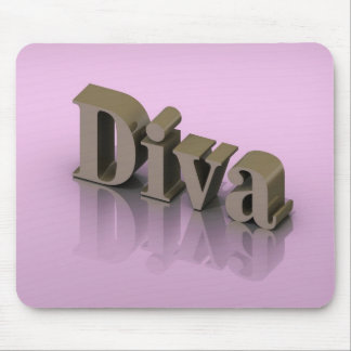 Gold 3D Diva Mouse Pad