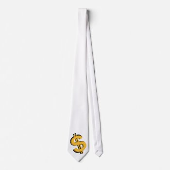 Gold 3d Dollar Sign Necktie by Baysideimages at Zazzle