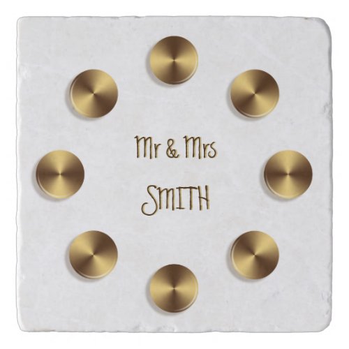 Gold 3D element Trivet