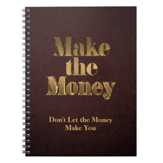Gold 3D Make the Money Notebook