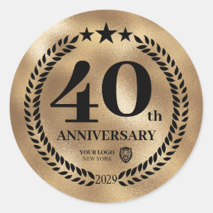 Celebrating 40th Anniversary Sticker for Sale by thepixelgarden