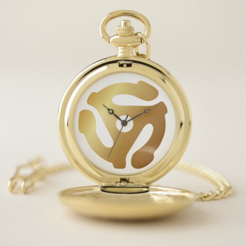 Gold 45 rpm Vinyl Record Adapter  Pocket Watch