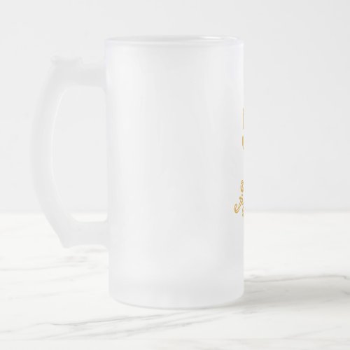 Gold 50 and Fabulous  Frosted Glass Beer Mug